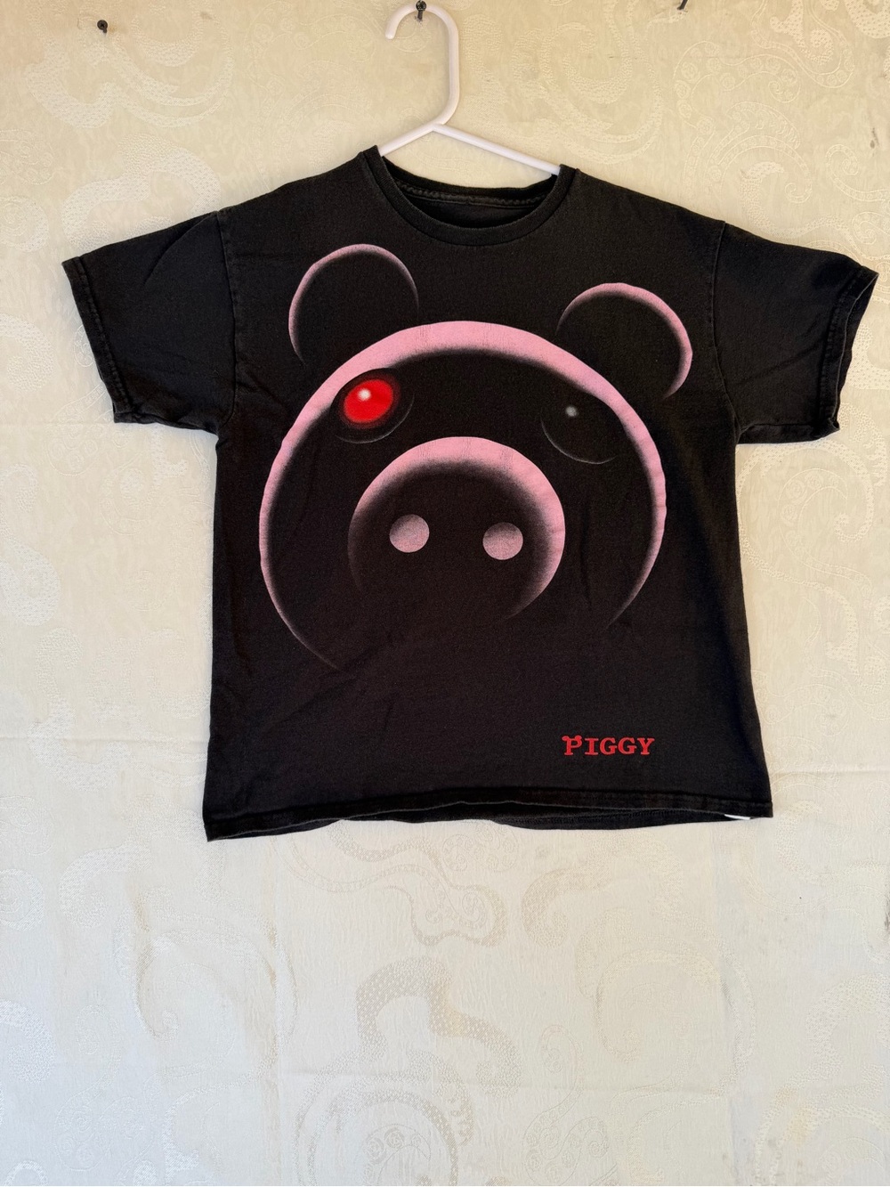Piggy Graphic Black Kids T-Shirt